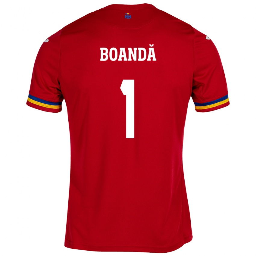 Hombre Camiseta Rumania Lavinia Boandă #1 Rojo 2ª Equipación 24-26 La Camisa