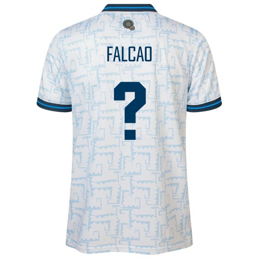 Hombre Camiseta El Salvador Kiano Falcao #0 Blanco 2ª Equipación 24-26 La Camisa