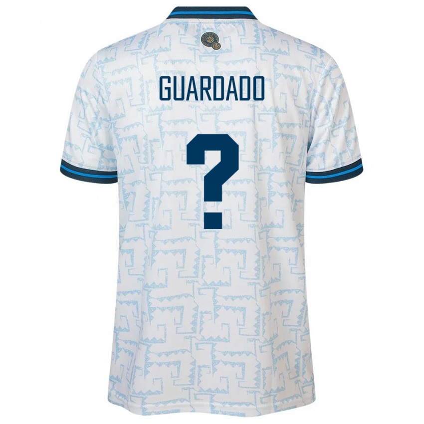 Hombre Camiseta El Salvador Christopher Guardado #0 Blanco 2ª Equipación 24-26 La Camisa