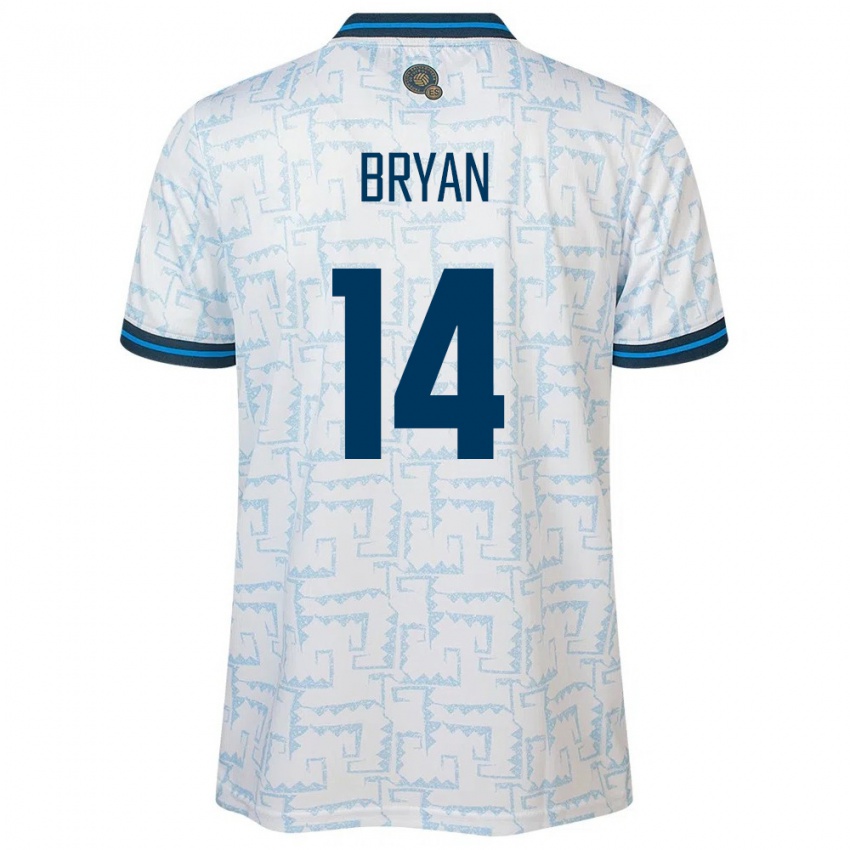 Hombre Camiseta El Salvador Bryan Vásquez #14 Blanco 2ª Equipación 24-26 La Camisa