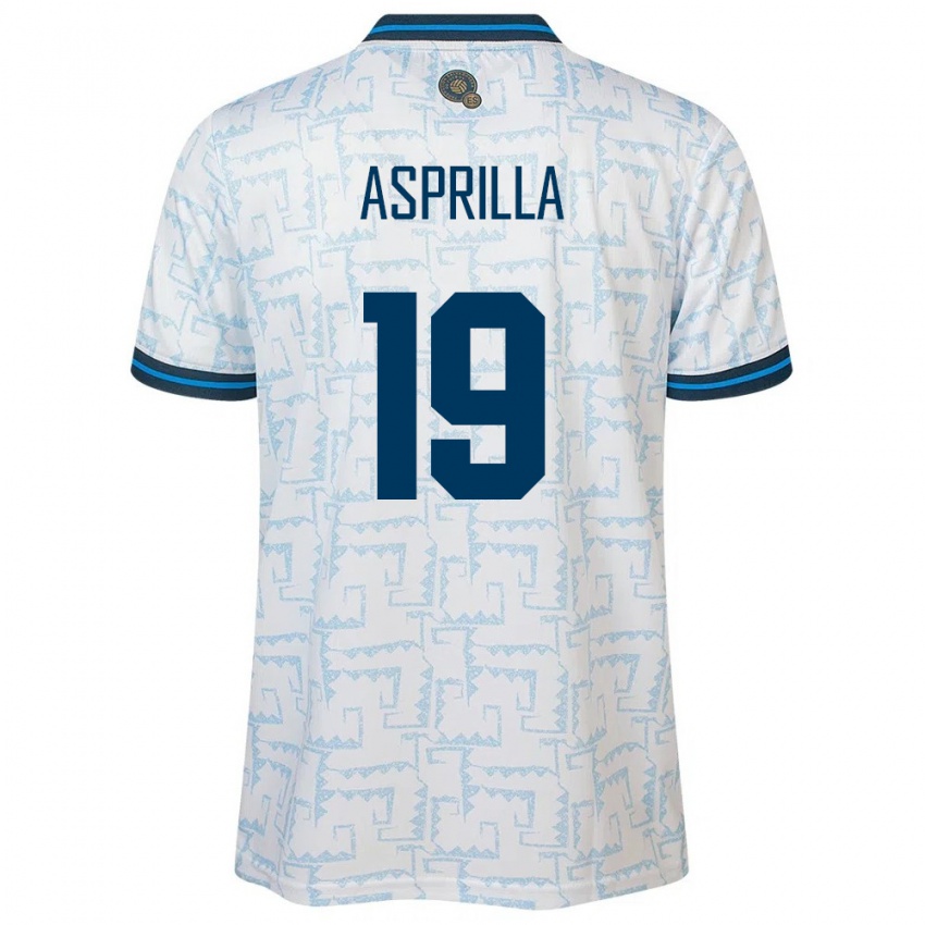 Hombre Camiseta El Salvador Jair Asprilla #19 Blanco 2ª Equipación 24-26 La Camisa