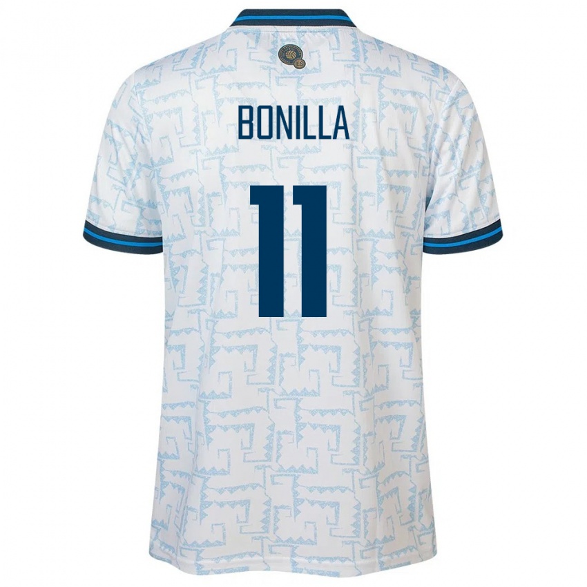 Hombre Camiseta El Salvador Jarell Bonilla #11 Blanco 2ª Equipación 24-26 La Camisa