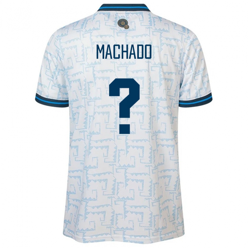 Hombre Camiseta El Salvador Angie Machado #0 Blanco 2ª Equipación 24-26 La Camisa