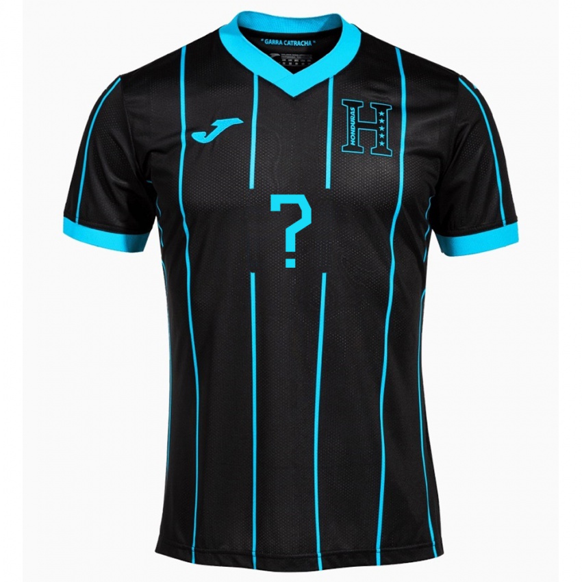 Hombre Camiseta Honduras Su Nombre #0 Negro 2ª Equipación 24-26 La Camisa