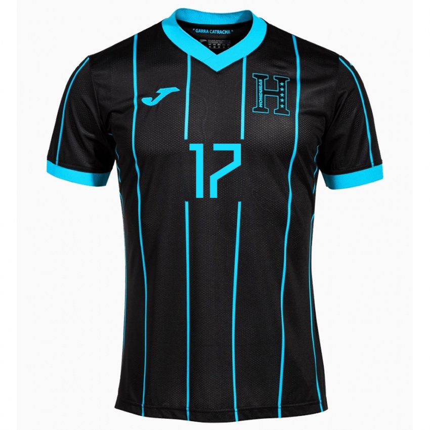 Hombre Camiseta Honduras Samuel Elvir #17 Negro 2ª Equipación 24-26 La Camisa