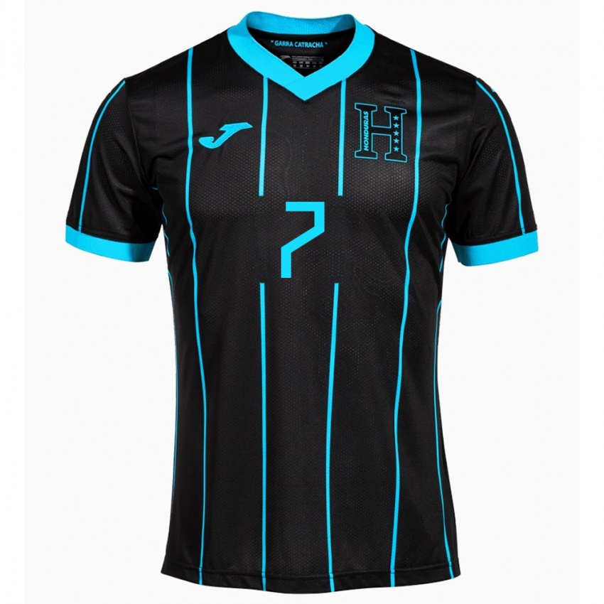 Hombre Camiseta Honduras Nixon Cruz #7 Negro 2ª Equipación 24-26 La Camisa