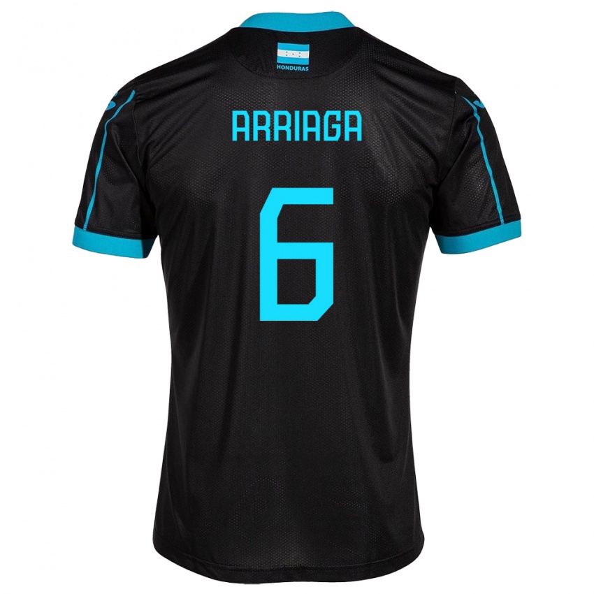 Hombre Camiseta Honduras Javier Arriaga #6 Negro 2ª Equipación 24-26 La Camisa