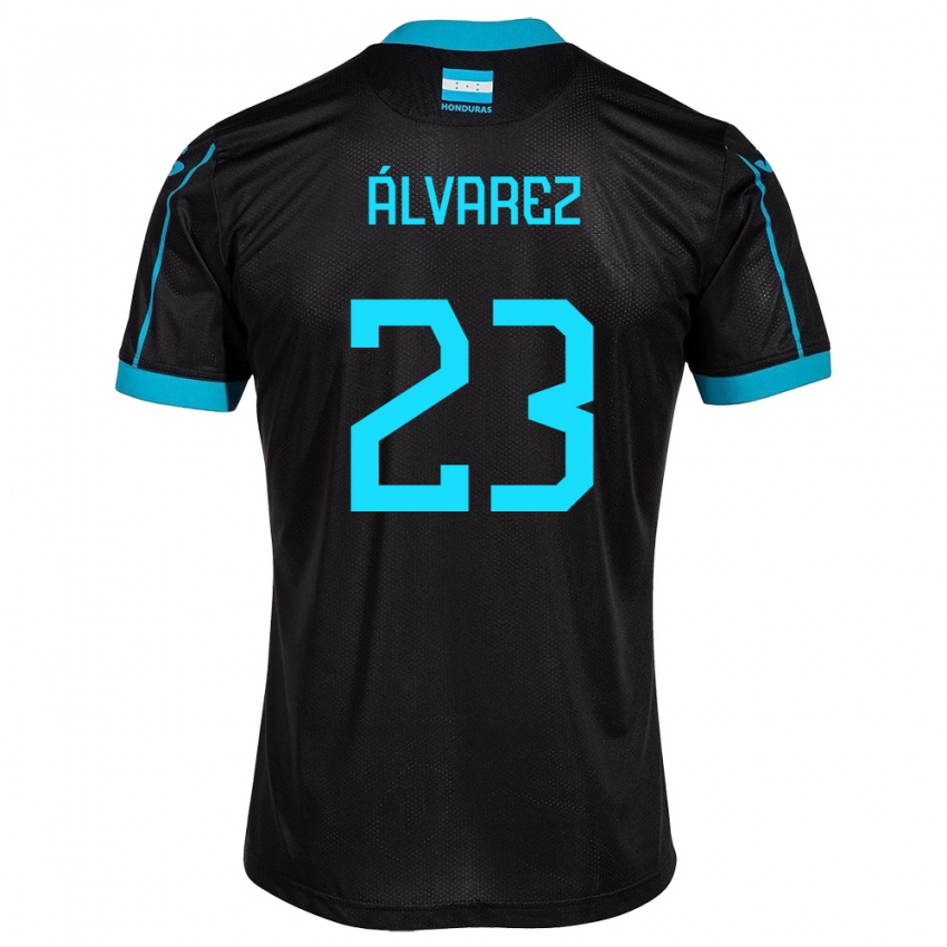 Hombre Camiseta Honduras Jorge Álvarez #23 Negro 2ª Equipación 24-26 La Camisa