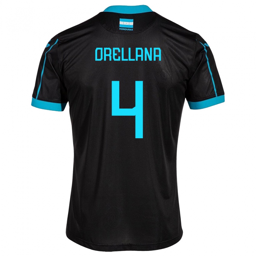 Hombre Camiseta Honduras André Orellana #4 Negro 2ª Equipación 24-26 La Camisa