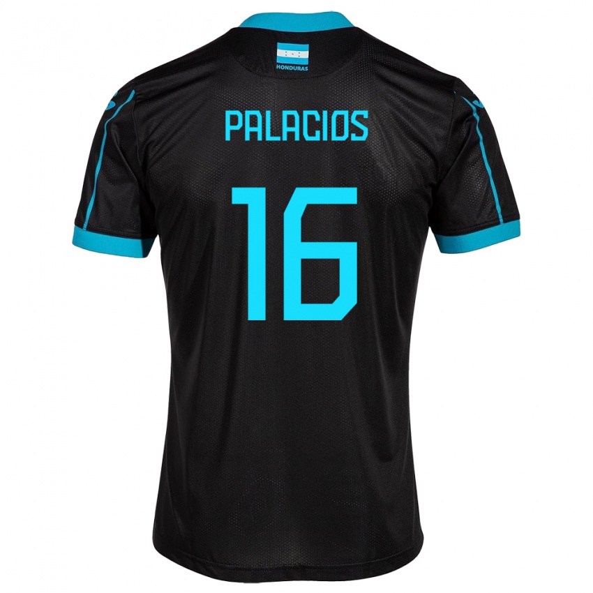 Hombre Camiseta Honduras Danilo Palacios #16 Negro 2ª Equipación 24-26 La Camisa