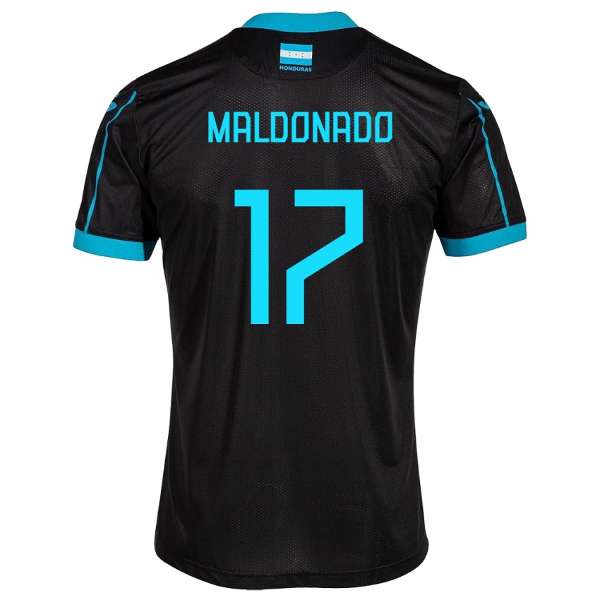 Hombre Camiseta Honduras Axel Maldonado #17 Negro 2ª Equipación 24-26 La Camisa