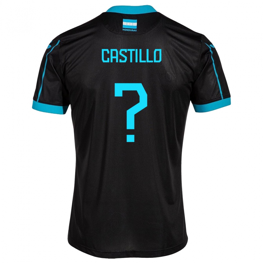 Hombre Camiseta Honduras Jeferson Castillo #0 Negro 2ª Equipación 24-26 La Camisa