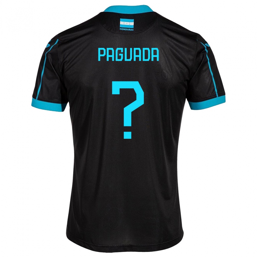 Hombre Camiseta Honduras Didier Paguada #0 Negro 2ª Equipación 24-26 La Camisa