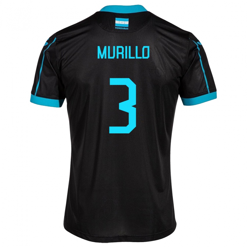 Hombre Camiseta Honduras Bárbara Murillo #3 Negro 2ª Equipación 24-26 La Camisa