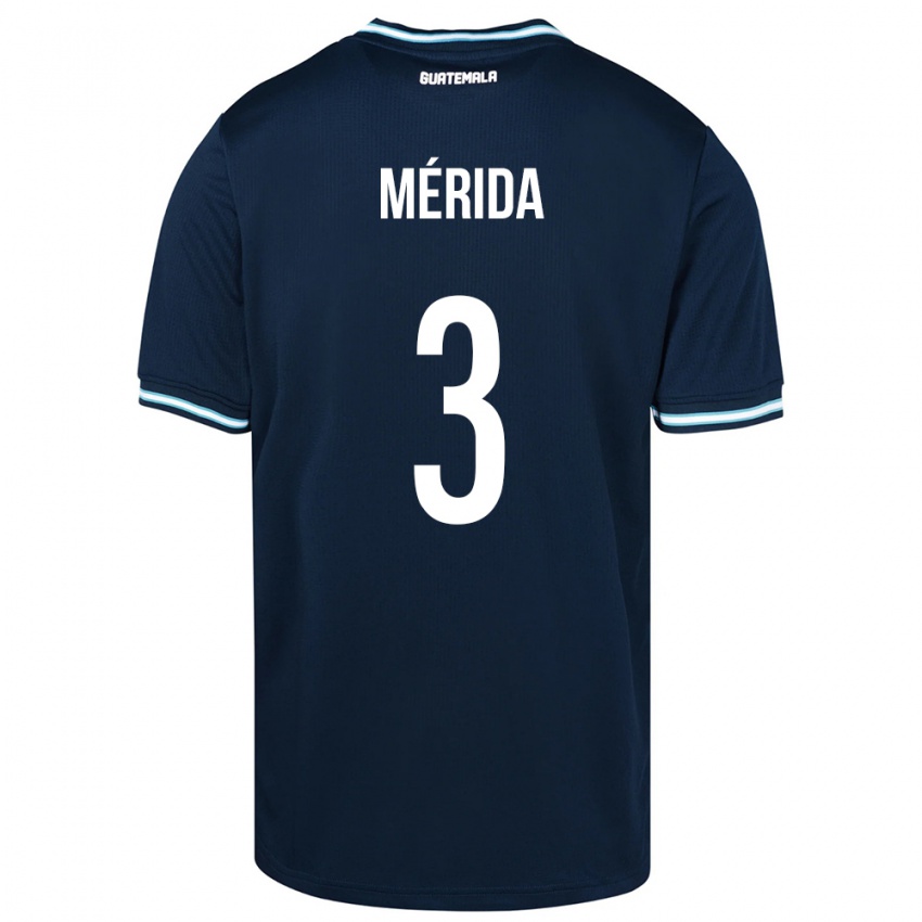 Hombre Camiseta Guatemala Daniel Mérida #3 Azul 2ª Equipación 24-26 La Camisa