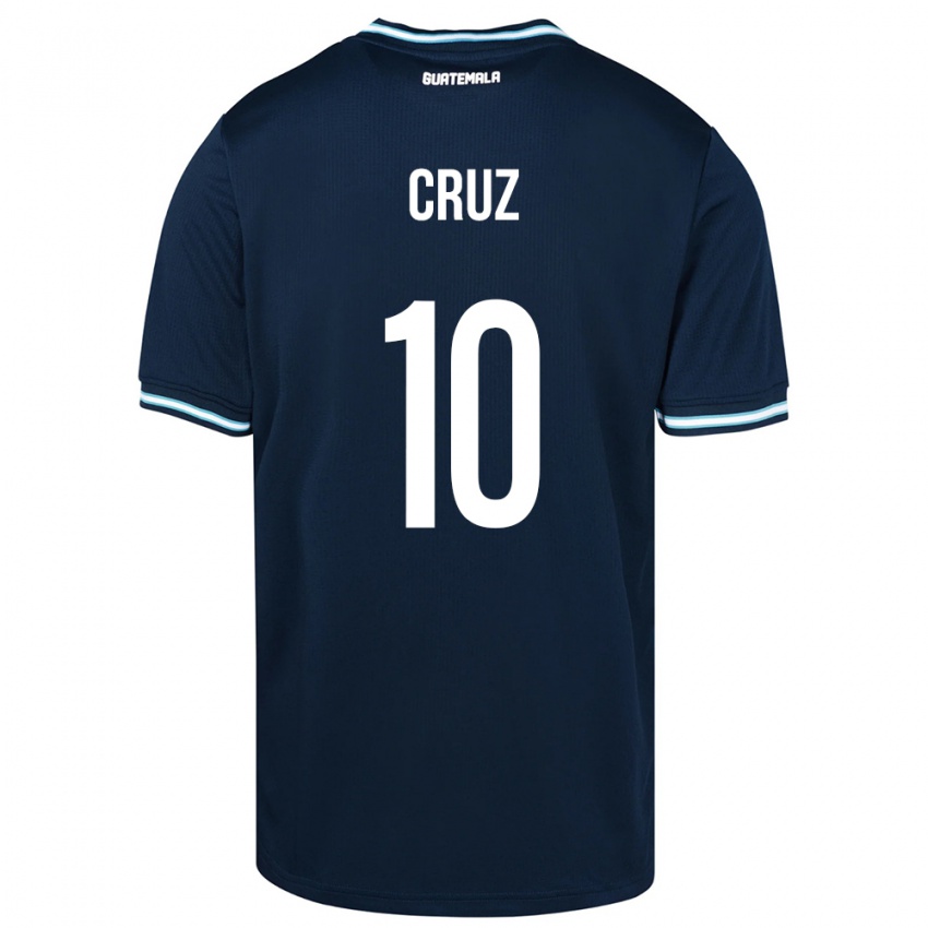 Hombre Camiseta Guatemala Axel De La Cruz #10 Azul 2ª Equipación 24-26 La Camisa