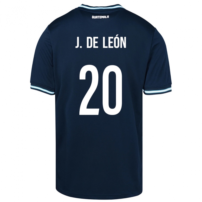 Hombre Camiseta Guatemala Jorge De León #20 Azul 2ª Equipación 24-26 La Camisa