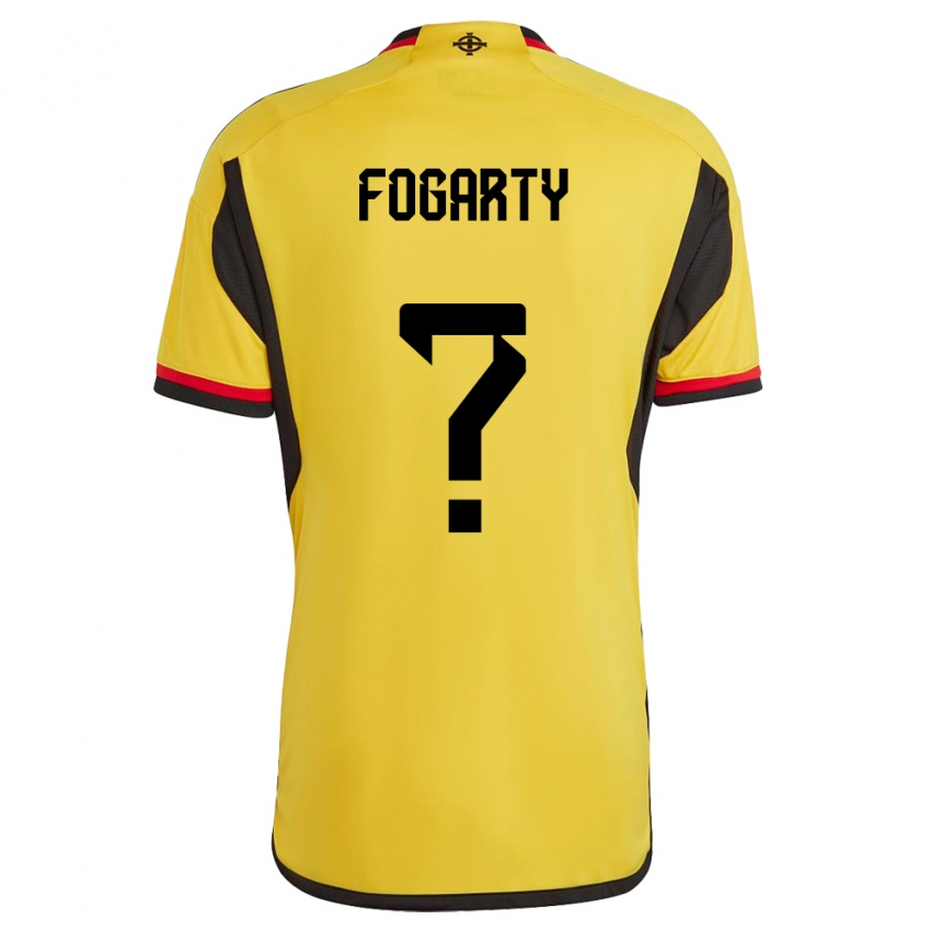 Hombre Camiseta Irlanda Del Norte Tom Fogarty #0 Blanco 2ª Equipación 24-26 La Camisa