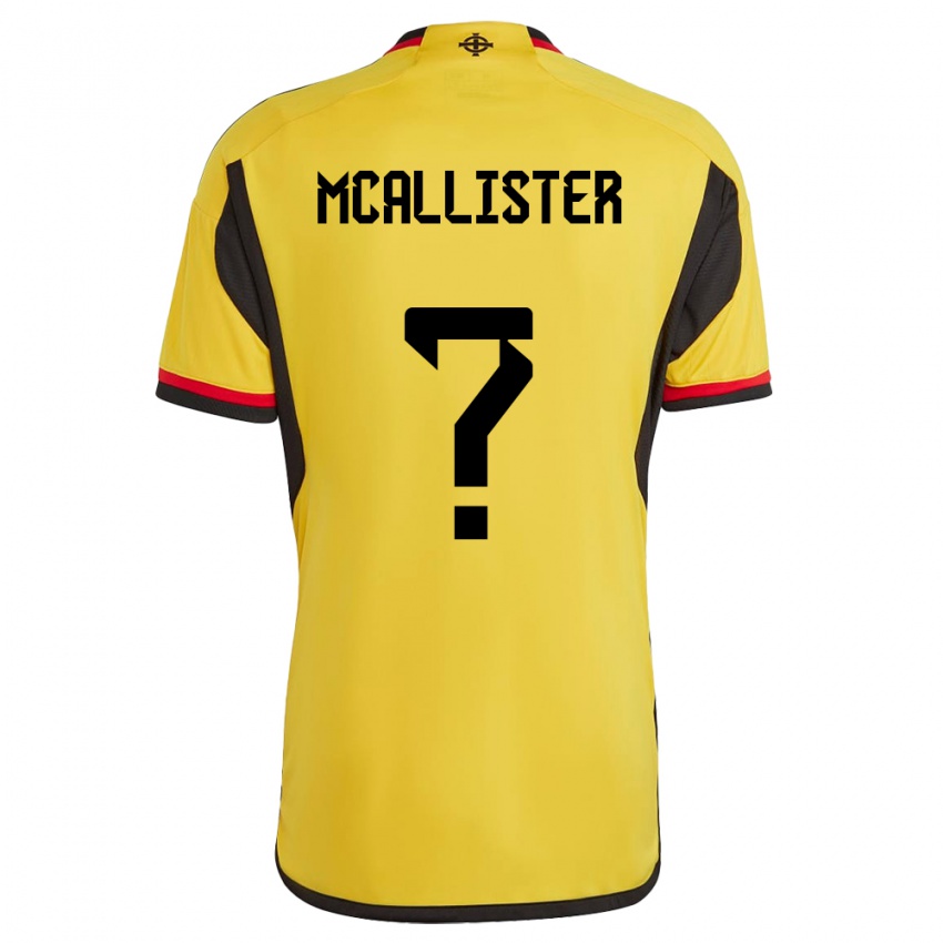 Hombre Camiseta Irlanda Del Norte Sean Mcallister #0 Blanco 2ª Equipación 24-26 La Camisa