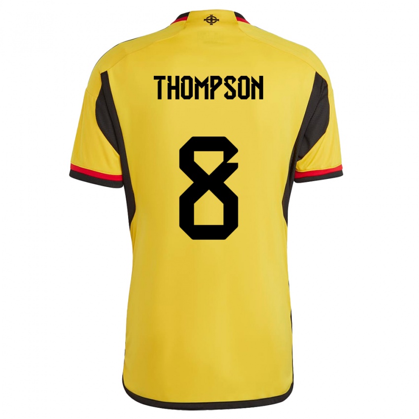 Hombre Camiseta Irlanda Del Norte Joel Thompson #8 Blanco 2ª Equipación 24-26 La Camisa