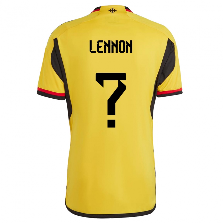 Hombre Camiseta Irlanda Del Norte Gallagher Lennon #0 Blanco 2ª Equipación 24-26 La Camisa