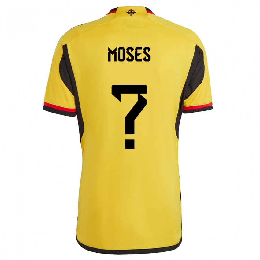 Hombre Camiseta Irlanda Del Norte Devlan Moses #0 Blanco 2ª Equipación 24-26 La Camisa