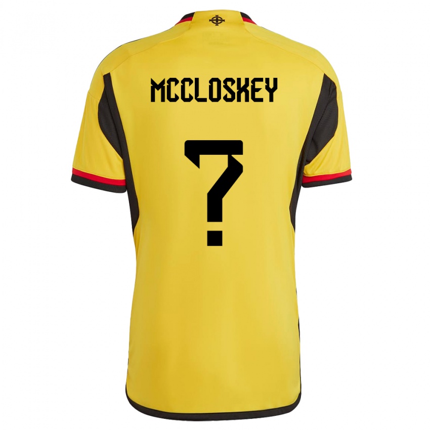 Hombre Camiseta Irlanda Del Norte Darragh Mccloskey #0 Blanco 2ª Equipación 24-26 La Camisa