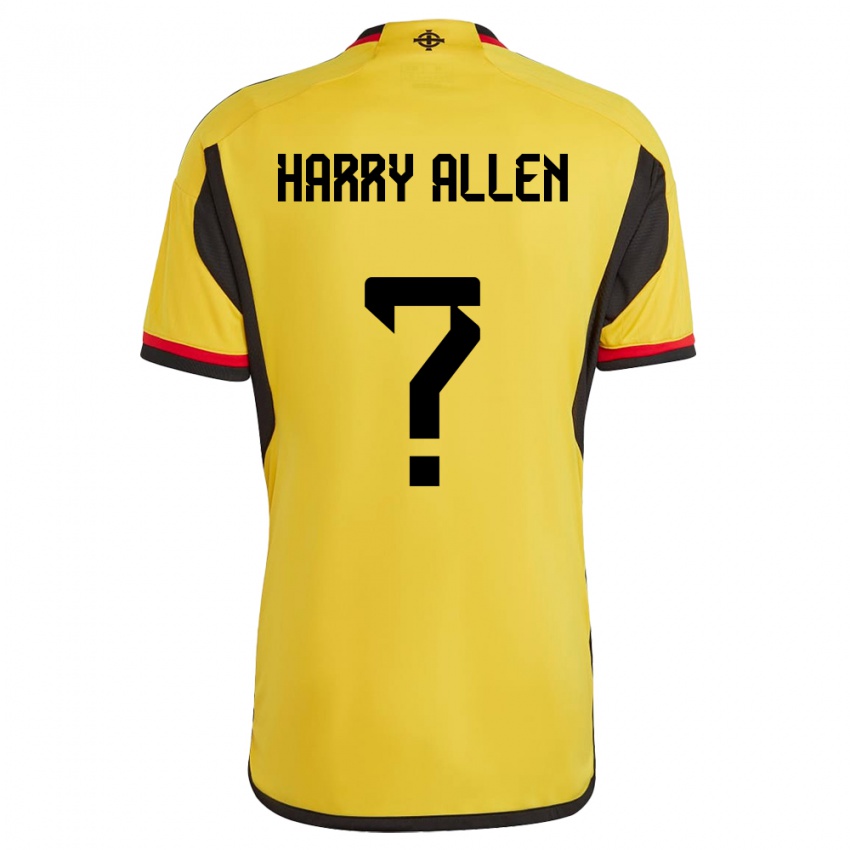 Hombre Camiseta Irlanda Del Norte Harry Allen #0 Blanco 2ª Equipación 24-26 La Camisa