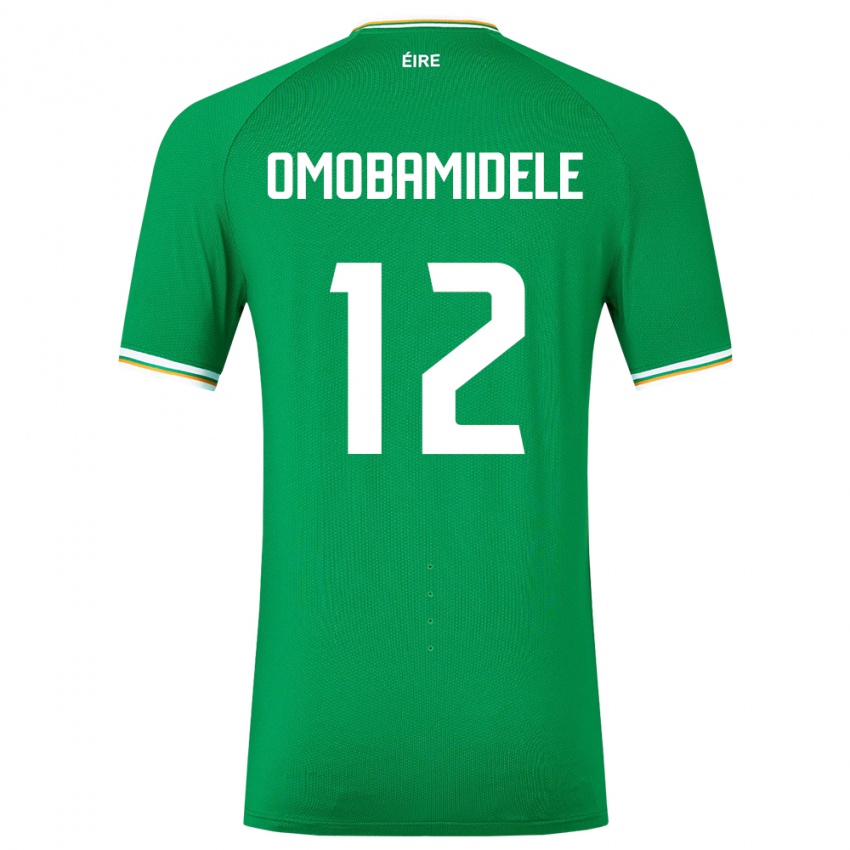 Mujer Camiseta Irlanda Andrew Omobamidele #12 Verde 1ª Equipación 24-26 La Camisa