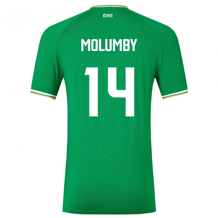 Mujer Camiseta Irlanda Jayson Molumby #14 Verde 1ª Equipación 24-26 La Camisa