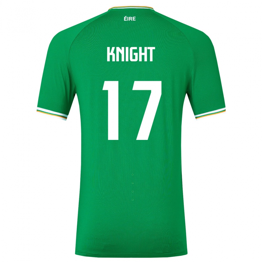 Mujer Camiseta Irlanda Jason Knight #17 Verde 1ª Equipación 24-26 La Camisa