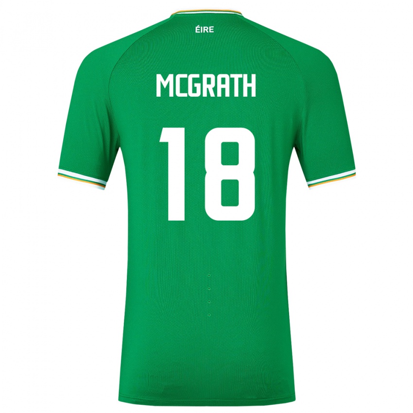 Mujer Camiseta Irlanda Jamie Mcgrath #18 Verde 1ª Equipación 24-26 La Camisa