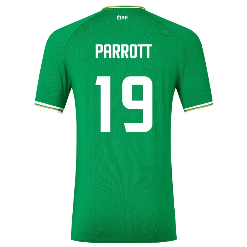 Mujer Camiseta Irlanda Troy Parrott #19 Verde 1ª Equipación 24-26 La Camisa