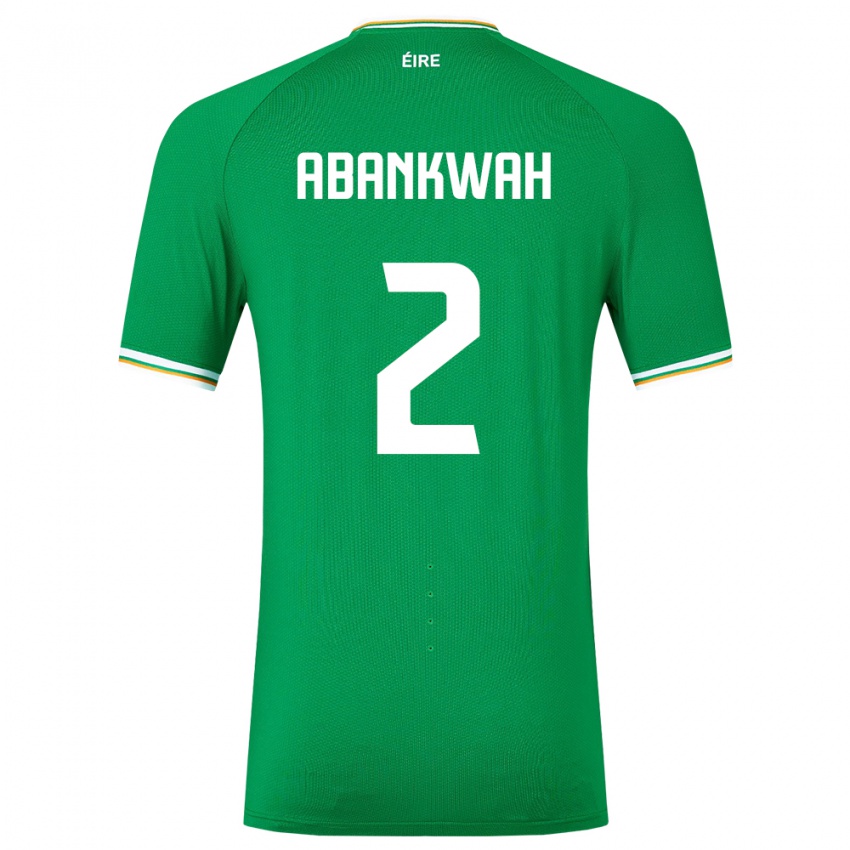 Mujer Camiseta Irlanda James Abankwah #2 Verde 1ª Equipación 24-26 La Camisa