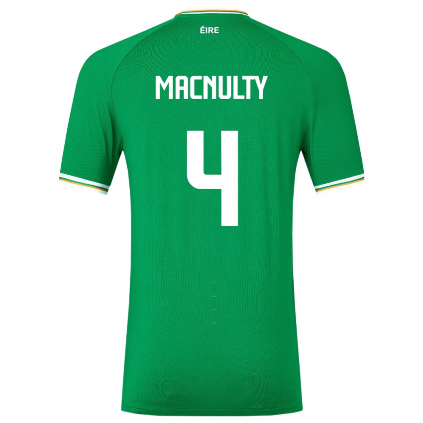 Mujer Camiseta Irlanda Anselmo García Macnulty #4 Verde 1ª Equipación 24-26 La Camisa