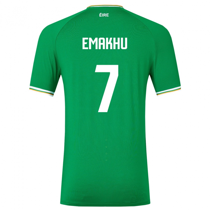 Mujer Camiseta Irlanda Aidomo Emakhu #7 Verde 1ª Equipación 24-26 La Camisa