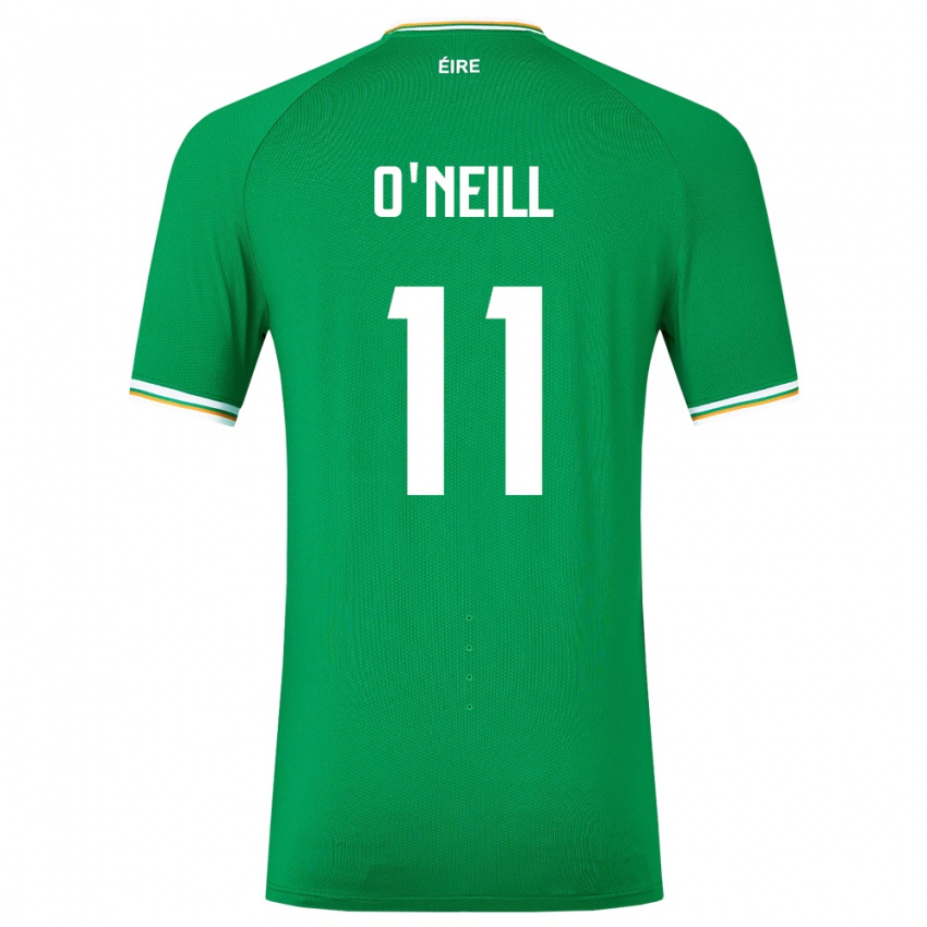 Mujer Camiseta Irlanda Ollie O'neill #11 Verde 1ª Equipación 24-26 La Camisa