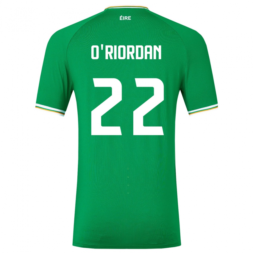 Mujer Camiseta Irlanda Connor O'riordan #22 Verde 1ª Equipación 24-26 La Camisa