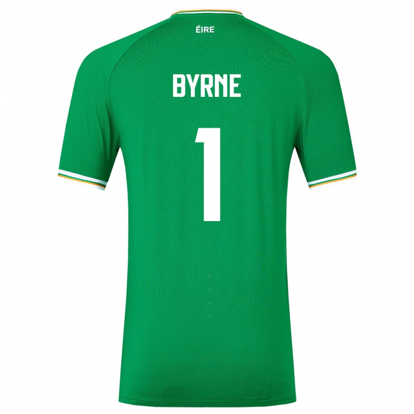 Mujer Camiseta Irlanda Reece Byrne #1 Verde 1ª Equipación 24-26 La Camisa