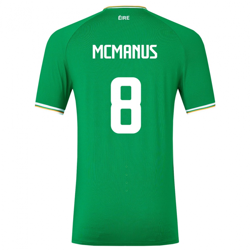 Mujer Camiseta Irlanda James Mcmanus #8 Verde 1ª Equipación 24-26 La Camisa