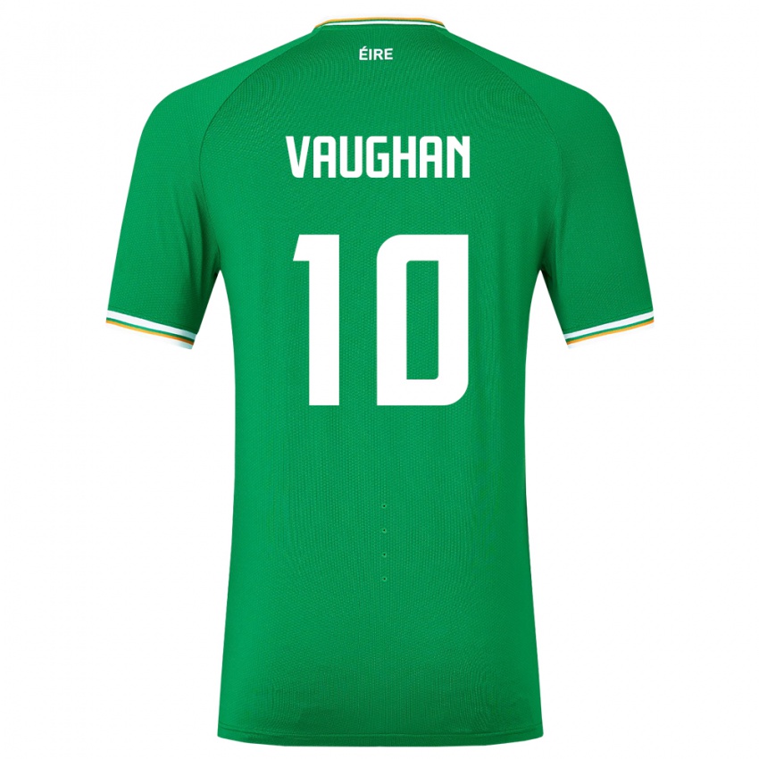 Mujer Camiseta Irlanda Harry Vaughan #10 Verde 1ª Equipación 24-26 La Camisa