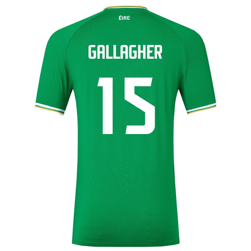 Mujer Camiseta Irlanda Oisín Gallagher #15 Verde 1ª Equipación 24-26 La Camisa