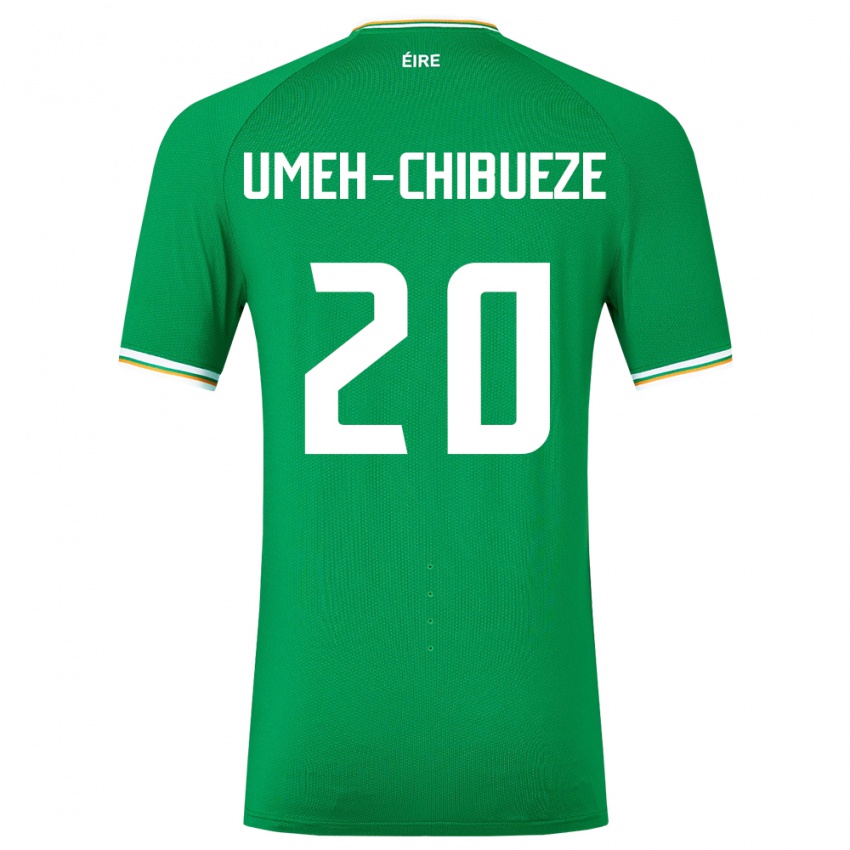 Mujer Camiseta Irlanda Franco Umeh-Chibueze #20 Verde 1ª Equipación 24-26 La Camisa