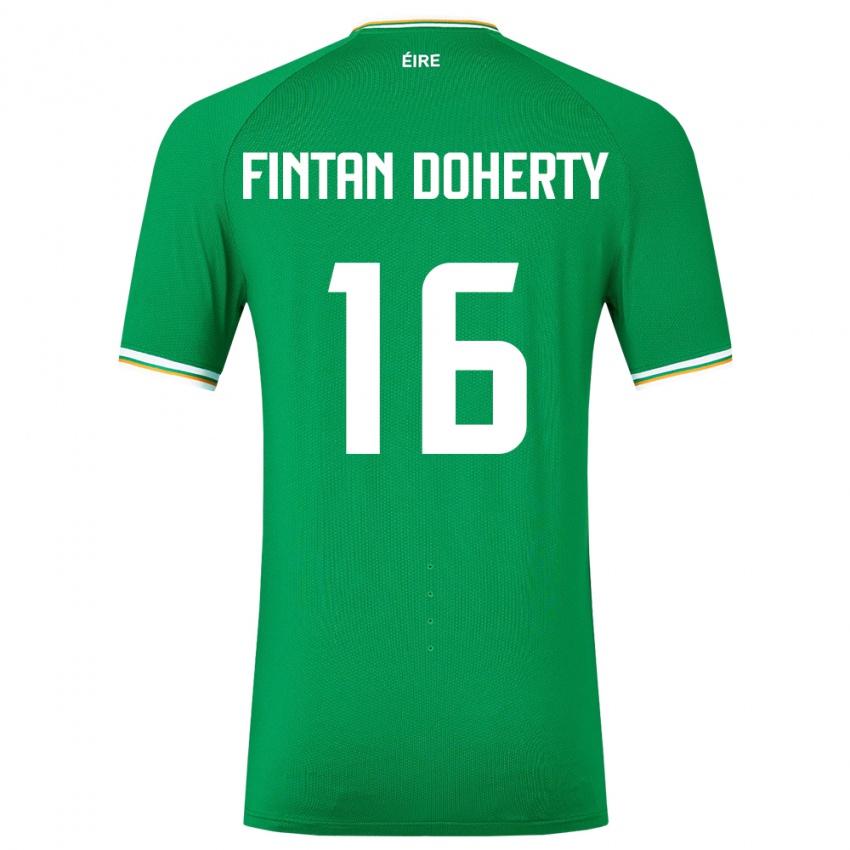 Mujer Camiseta Irlanda Fintan Doherty #16 Verde 1ª Equipación 24-26 La Camisa