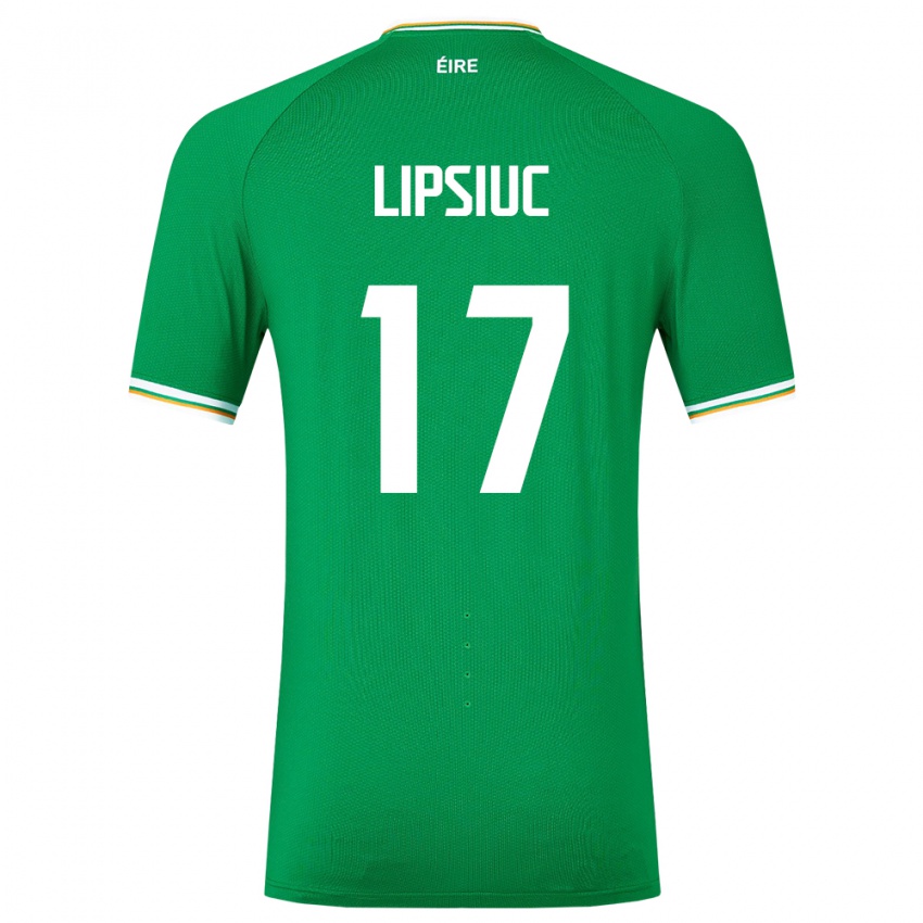 Mujer Camiseta Irlanda Darius Lipsiuc #17 Verde 1ª Equipación 24-26 La Camisa