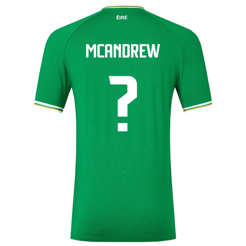 Mujer Camiseta Irlanda Niall Mcandrew #0 Verde 1ª Equipación 24-26 La Camisa