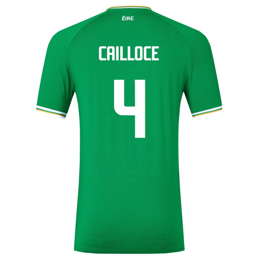 Mujer Camiseta Irlanda Luca Cailloce #4 Verde 1ª Equipación 24-26 La Camisa