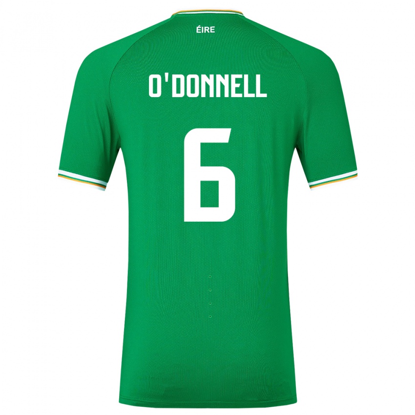 Mujer Camiseta Irlanda Luke O'donnell #6 Verde 1ª Equipación 24-26 La Camisa