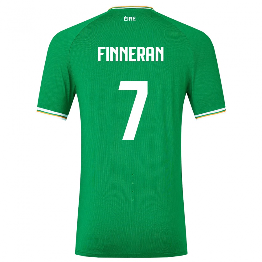 Mujer Camiseta Irlanda Rory Finneran #7 Verde 1ª Equipación 24-26 La Camisa