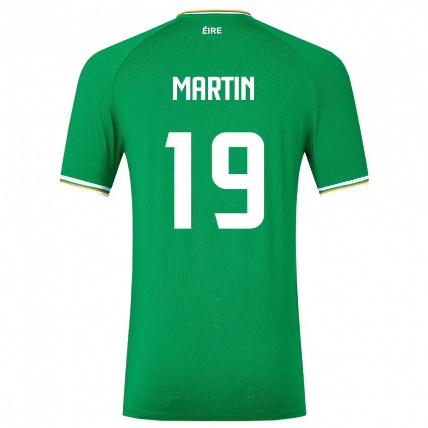 Mujer Camiseta Irlanda William Martin #19 Verde 1ª Equipación 24-26 La Camisa